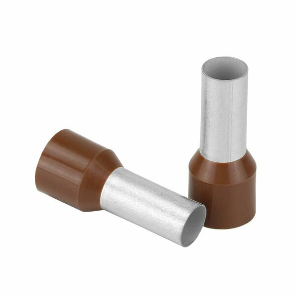 Pacer Group Pacer Brown 4 AWG Wire Ferrule - 16mm Length - 10 Pack TFRL4-16MM-10